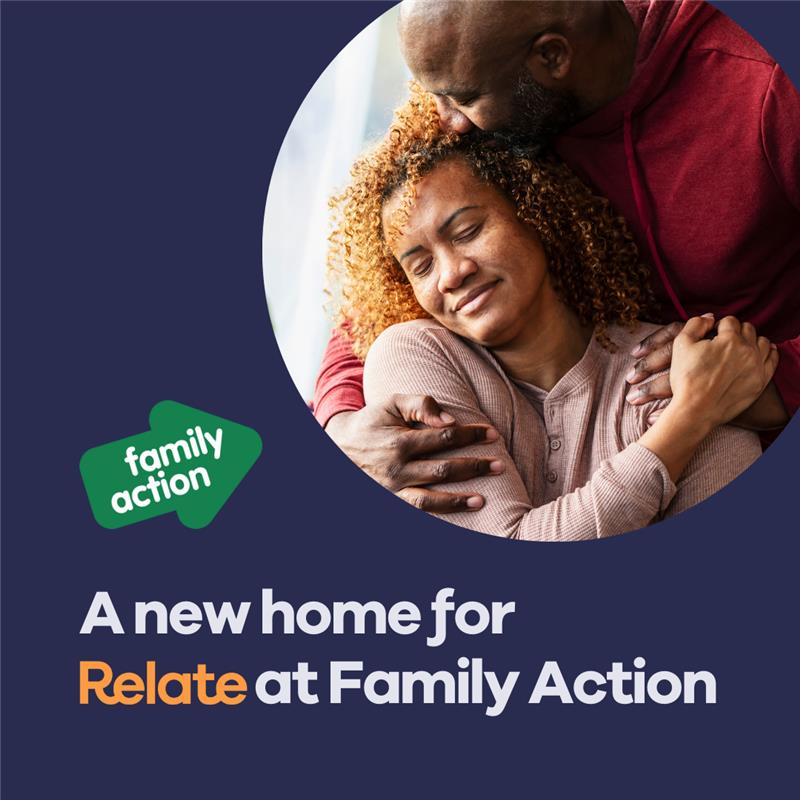 Relate_charity's tweet photo. A new home for Relate. The relationship people are now part of the family charity, @family_action.

With Relate at Family Action we can work to support the creation of secure foundations for children and young people, and safe, supportive relationships for all. https://t.co/Eqzbx8110a