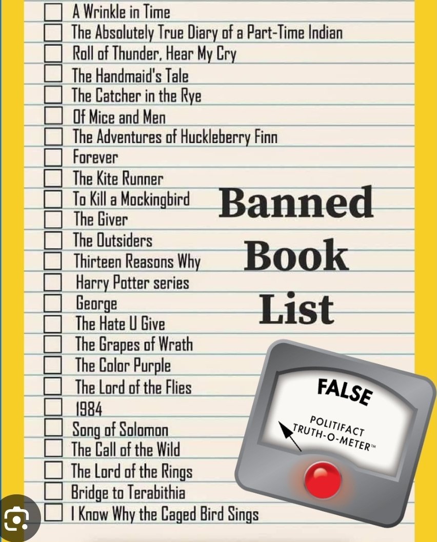 TJHWritings's tweet photo. @LeadingReport Genuinely innocent question here:

Does that mean the below banned books now cannot be banned in schools, because book banning is a part of censorship of free speech? https://t.co/3ZiazK3LJ5