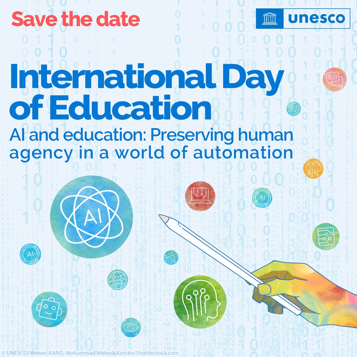 Education 2030 (@education2030un) on Twitter photo #EducationDayβcheck out <a href="/UNESCO/">UNESCO ποΈ #Education #Sciences #Culture πΊπ³</a>βs event on 24 Jan on #AI & education.
Explore how education can help people understand & steer AI to ensure human control.
Together, we can shape a future where AI complements, rather than compromises, human learning.
on.unesco.org/2QJRWlq #EducationDayβcheck out <a href="/UNESCO/">UNESCO ποΈ #Education #Sciences #Culture πΊπ³</a>βs event on 24 Jan on #AI & education.
Explore how education can help people understand & steer AI to ensure human control.
Together, we can shape a future where AI complements, rather than compromises, human learning.
on.unesco.org/2QJRWlq