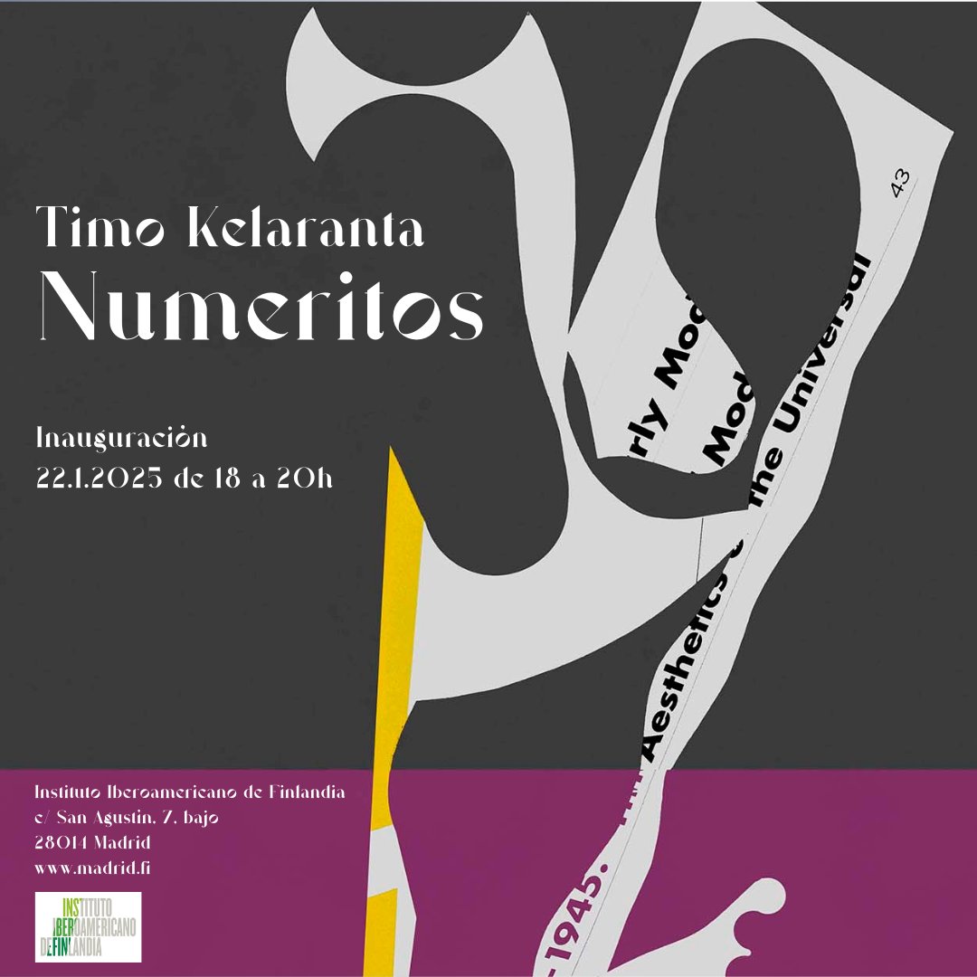 Barriolasletras's tweet photo. Mañana miércoles 22 de enero a las 18h #institutofinlandia inaugura la exposición de fotografía “Numeritos” del fotógrafo finlandés Timo Kelaranta. Nos invita a explorar  un mundo donde los límites entre fotografía, pintura y gráfica se desdibujan.
 C/ San Agustín, 7 https://t.co/RDbYZqPZ65