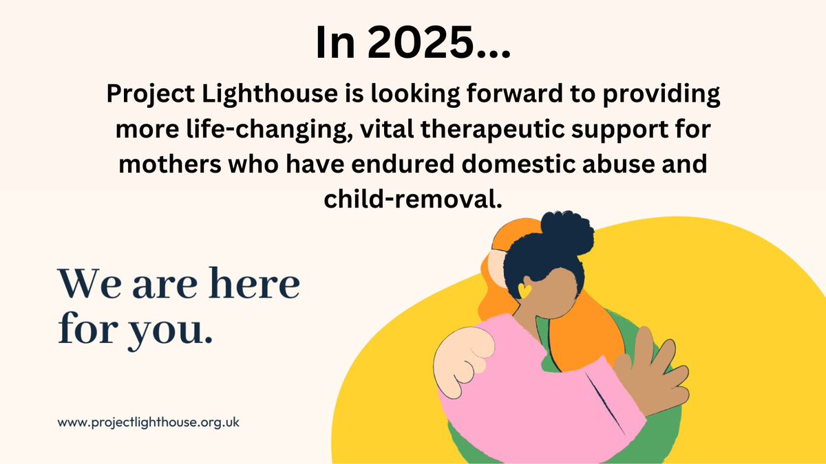We are looking forward to what we will achieve in 2025!

Project Lighthouse provides a safe space for mothers...

‘‘Your work is truly life-changing, and I’m grateful to have you in my corner.’’ - Project Lighthouse Mother

#womensrights #presumptionofcontact #protectwomen