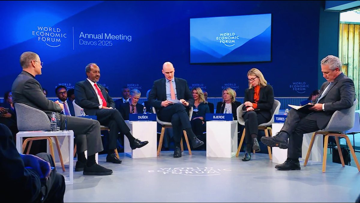 Abdihakim M. Yusuf (@hakiimov) on Twitter photo President <a href="/HassanSMohamud/">Hassan Sheikh Mohamud</a> is at the World Economic Forum, showcasing Somalia’s case as a nation ready for business and global investment. ‘The security-centered view towards Somalia does not reflect the reality on the ground—Somalia is making promising progress,’ he said during a President <a href="/HassanSMohamud/">Hassan Sheikh Mohamud</a> is at the World Economic Forum, showcasing Somalia’s case as a nation ready for business and global investment. ‘The security-centered view towards Somalia does not reflect the reality on the ground—Somalia is making promising progress,’ he said during a
