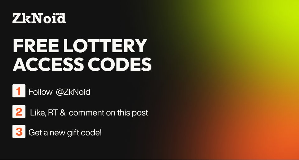 🚀 Have you tried your luck in the #ZkNoid L1 Lottery yet?
👉 app.zknoid.io/games/lottery/…

This is your chance for a provably fair shot at winning BIG on #MINA! 💰 Want to join the fun? We’ve got some pre-paid tickets for our awesome snakes! 🐍

Here’s how to claim yours:
1️⃣ Follow