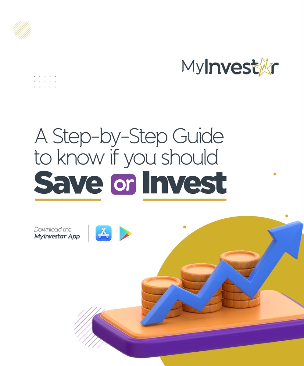 myinvestar's tweet photo. Not sure whether to save or invest? Do not worry, we have got you covered. This simple guide will help you figure out the best move for your money.
#SaveOrInvest #MoneyMoves #WealthJourney #LevelUp https://t.co/hMHK6IhjO9