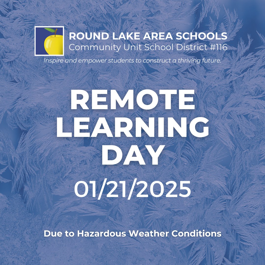 IHES_Chiefs's tweet photo. A remote learning day has been issued for TODAY, January 21. Students should access Canvas for their assignments. If you're experiencing technology issues at home, dial the EdTech Support Call line at 847-270-9039 or visit the Library Media Center page at https://t.co/sKvb1j3MVj https://t.co/gnyciwncMb