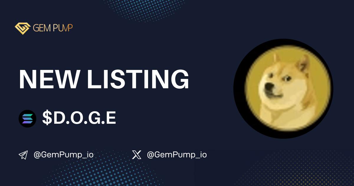 👏#D.O.G.E listed on GemPump.io 🤝@GemPump_io

📄 CA:9RNBNtDj5WJFJnBypJbqgxHVLqCivg1yMDmCX9ympump

💎GemPump：gempump.io/token/dogegov
#gempump #memecoin #100xgem  #MemesAI