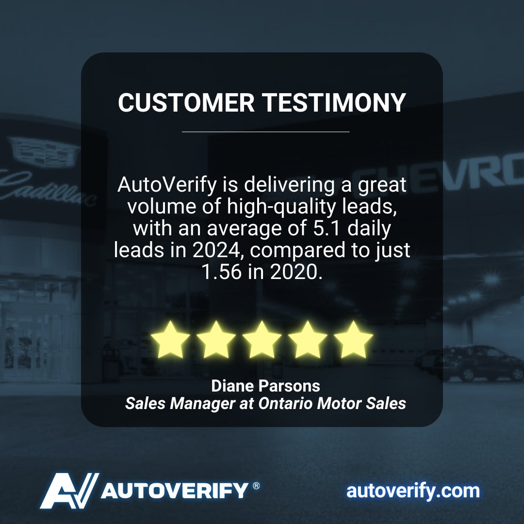 AV_GoDigital's tweet image. Ready to see these results for yourself? Let AutoVerify help you drive success in 2025! 🚀

#AutoVerify #LeadGeneration #DealershipGrowth