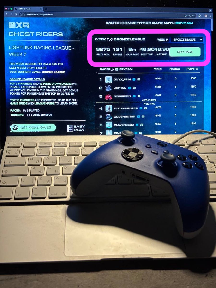 1/3 Intern here, fresh off the track!

I just placed 8th in the <a href="/exiledracers/">Exiled Racers | Play EXR Ghost Riders Now</a> Ghost Riders Bronze League, scoring a spot in the point-based raffle with USDC prizes

The best part? I’m leveling up to the Silver League for even bigger rewards

Think you can out-ride me? 😏