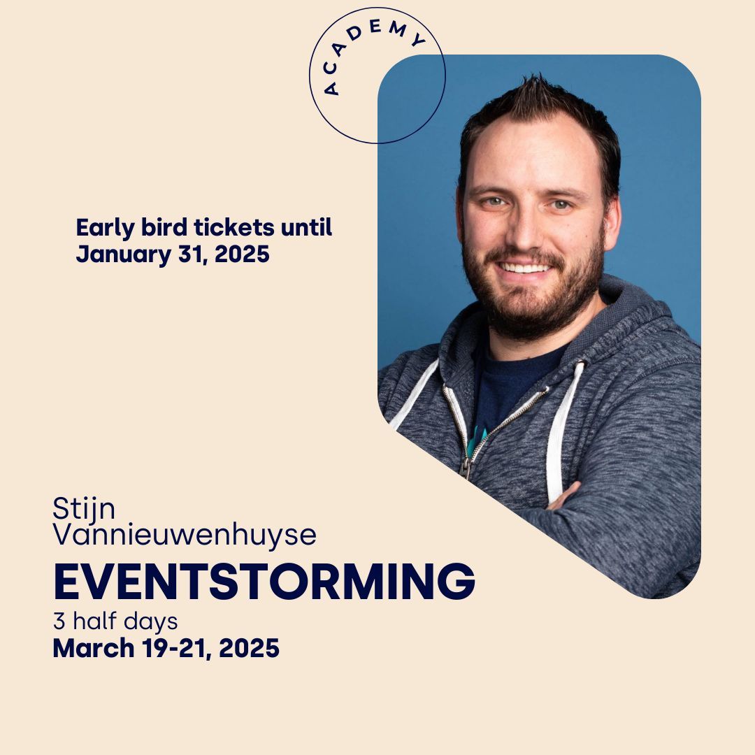 Join our EventStorming workshop and learn about exploring a complex domain, gathering user stories, finding examples and acceptance tests, all with a distributed team: buff.ly/3sZ4SfR

⏳ Take advantage of the Early Bird discount until the end of this month!