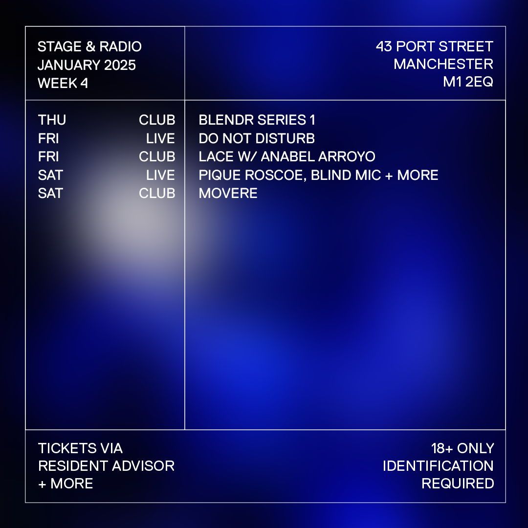 January Week 4: Check the listings &gt;&gt;

Tickets can be found via RA + OTD - link in bio.

18+ / ID Required.