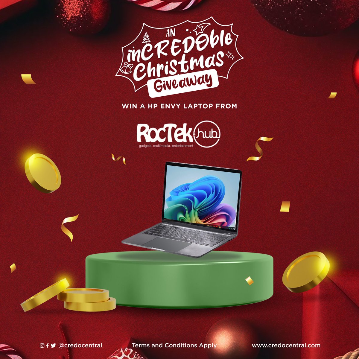 If you've been saving up for a laptop, here is your chance to win a sleek HP Envy.

Imagine what this could do for your business and your career as a creator🤭🤭

Check our Instagram for full details on how you can qualify😍😍

#credocentral #incredoblegiveaway