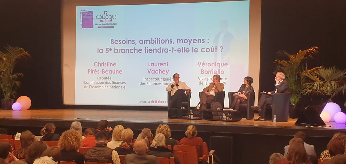cpiresbeaune's tweet photo. Présente au #ColloqueFNADEPA pour échanger sur le thème : 
Besoins, ambitions, moyens : la 5e branche tiendra-t-elle le coût ?

➡️ Je n’imagine pas que l’on sacrifie l’avenir de nos personnes âgées, il faut tout revoir, notamment le modèle économique des établissements. https://t.co/iM64EwpLxe