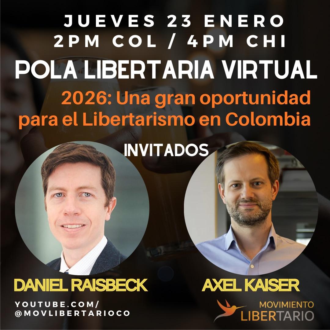 🚨 Gran POLA LIBERTARIA, con <a href="/DanielRaisbeck/">Daniel Raisbeck</a> <a href="/AXELKAISER/">AXEL KAISER</a> 

Un espacio para conocer las oportunidades hacia una Colombia libertaria #ElPresenteEsLibertario #SoyLibertario

Escribe aquí tus preguntas⬇⬇⬇
docs.google.com/forms/d/e/1FAI…