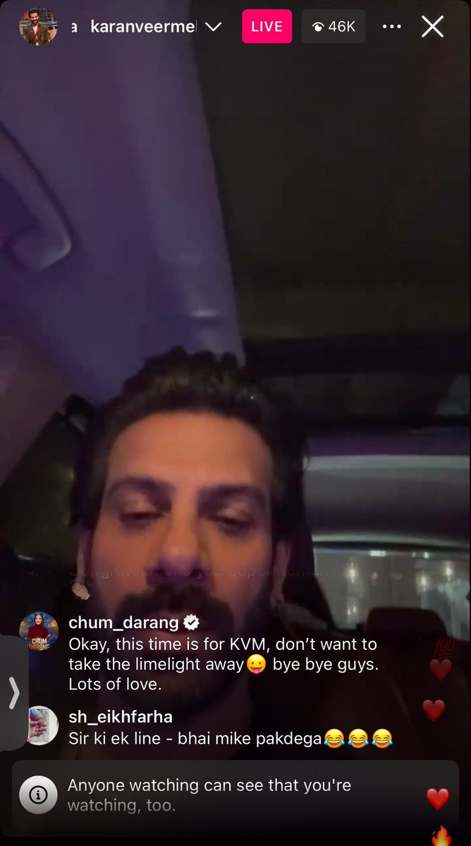 BornToConquerrr's tweet photo. #KaranveerMehra is Liveeeee 🚨🚨🚨🚨 https://t.co/zvWoRUViyh