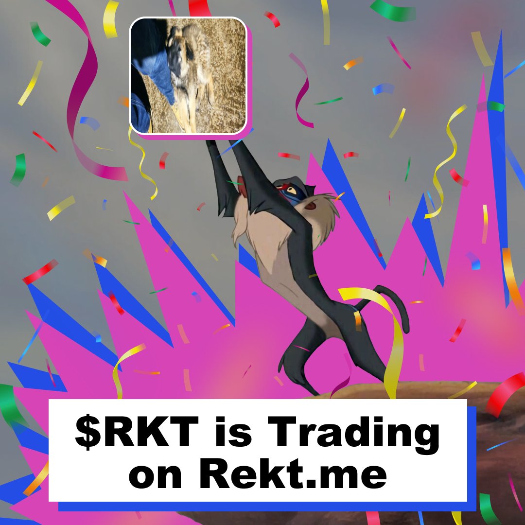 $RKT is Now Trading On Rekt.me

Congrats to all of the lucky participants of our Meme Contest 1: our winning token $RKT is now created and tradable on Rekt.me.

$RKT voters, creator, and participants of the general voting phase: check your wallets