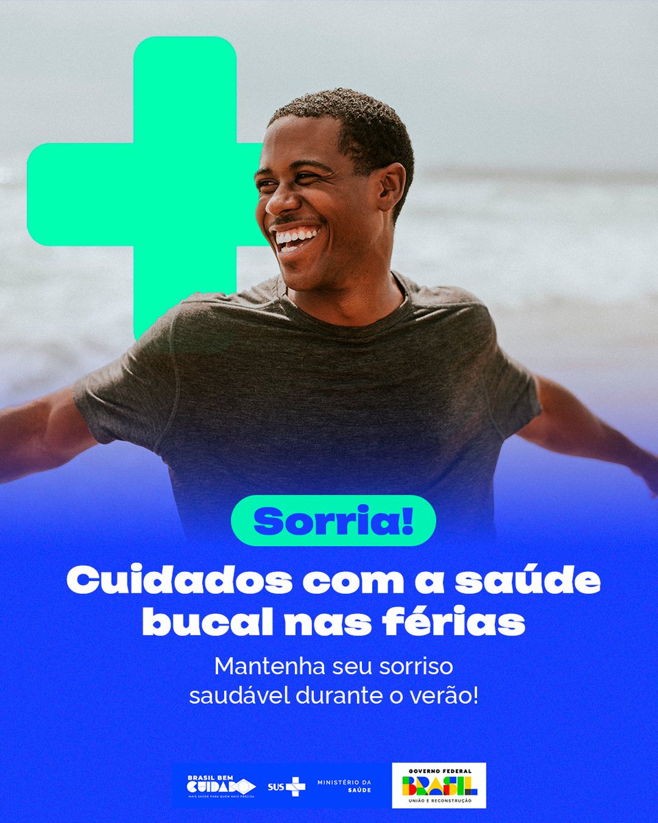 Mantenha seu sorriso saudável durante o verão! Escove os dentes após cada refeição e não se esqueça de usar fio dental. A pasta com flúor é essencial para prevenir cáries. 

Cuide da sua saúde bucal!