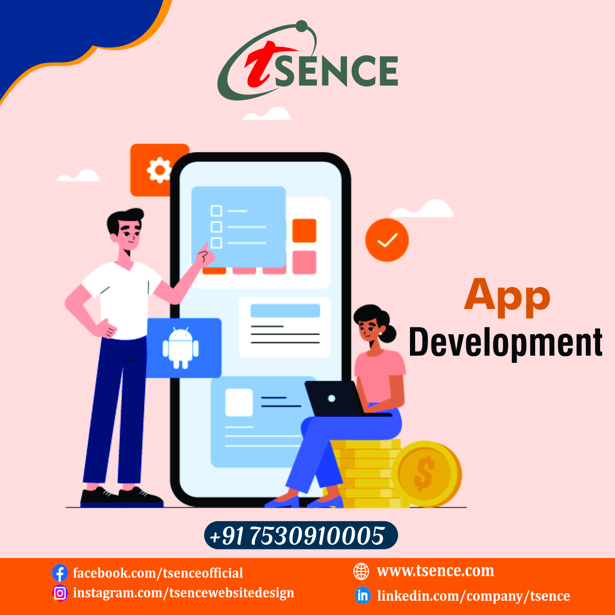 tsenceweb's tweet image. Transform your ideas into reality with #Tsence, the trusted app development company. We specialize in crafting innovative, user-friendly mobile applications tailored to your needs. From concept to launch, our expert team ensures seamless functionality and top-notch design.