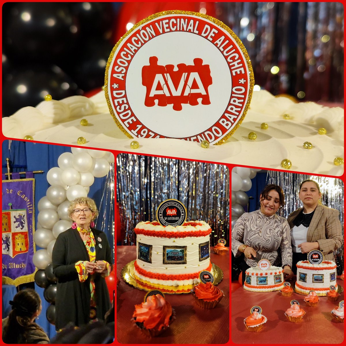 🎉¡La <a href="/AVA_Aluche/">Ava_Aluche</a> celebró sus 50 años con cena, guateque y más de 150 vecin@s! ¡Fiestón! Tartas riquísimas hechas por nuestras Rositas, visita de Julián Rebollo y mucha energía vecinal. ¡A por otros 50 años de lucha! #AVA50Aniversario #Aluche  #Madrid #AVA  💪❤️