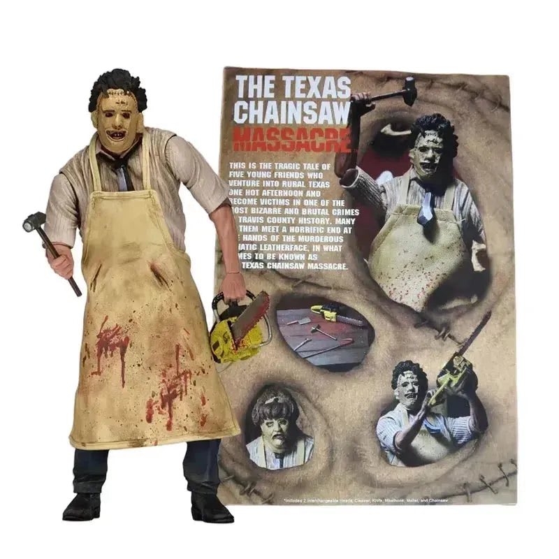 DrawALine3's tweet photo. @Toyark As much as I appreciate NECA recognizing the 50th anniversary of TCM, I feel that this new/updated iteration is inferior to the previous 40th anniversary edition by a lot. https://t.co/6ZFSXfbJVg