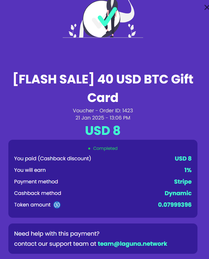won <a href="/laguna_network/">Laguna Network 🐙🌊</a>  flash deal