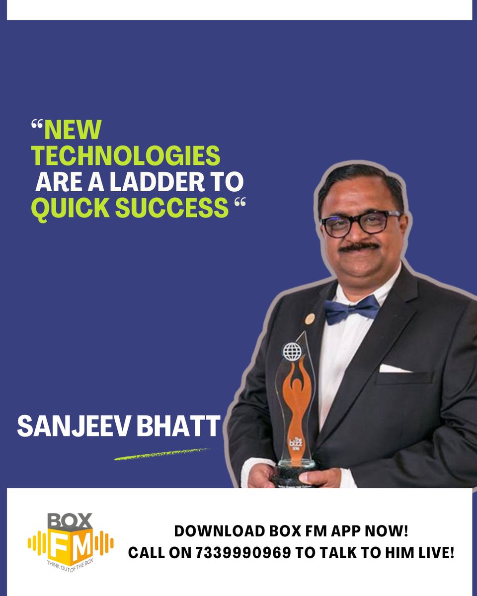 boxfm_radio's tweet photo. “Har insan me aag 🔥 hai apne sapno ko pura karne ki, bas ek chingari ki der hoti hai!”
Join our conversation with a self-made pioneer Mr. Sanjeev Bhatt, the founder and CEO of @RadicoHair a #multinationalcompany India is proud of!
TOMORROW, 12:30 PM on #boxfm
#inspiringstories https://t.co/1z8mMjD6oa