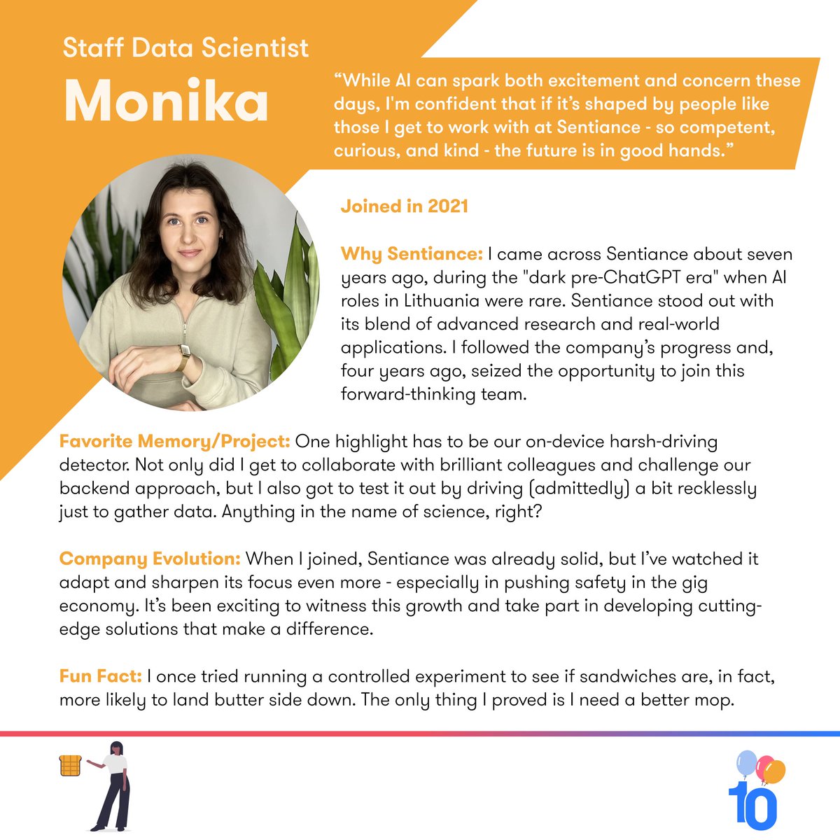 🎉 Sentiance turns 10 today! 🎂 None of this would be possible without the incredible people—past and present—who built our journey. Check out our Sentiance Spotlight to meet some of them! 👇#Sentiance10 #TeamSpotlight