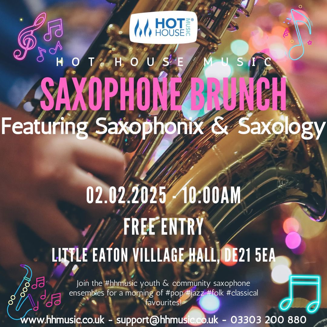 Wow! We are really looking forward to the #saxophone #brunch with <a href="/HHMusicDerby/">HHMusicDerby</a>.
Please do come &amp; support the #saxophonix &amp; #saxology 🎷🎶

#makemusic2025 #community #livemusic