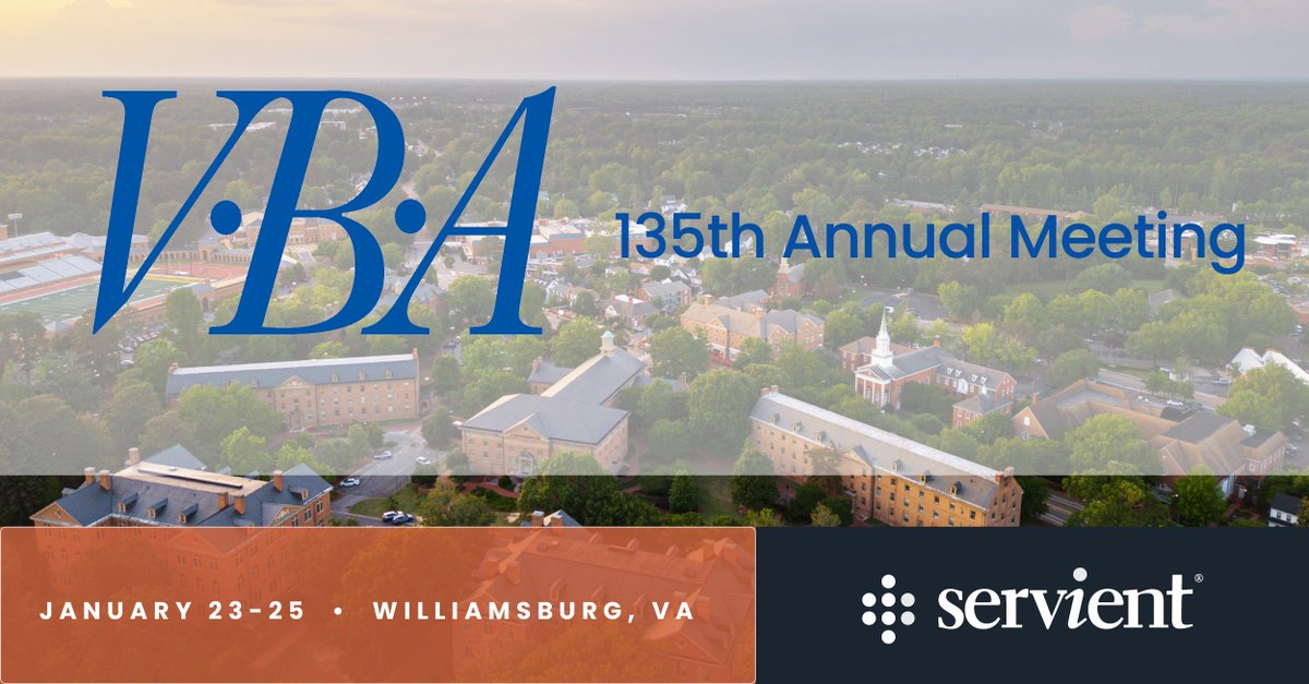 Servient is headed to the VBA 135th Annual Meeting.  Jim Renehan will be there to discuss Servient’s AI Canvas and its wide range of legal skills.   Stop by table #10 and lets shape the future of Virginia law together!  

#VBA135 #Virginiabarassociation  #LawFirmInnovation