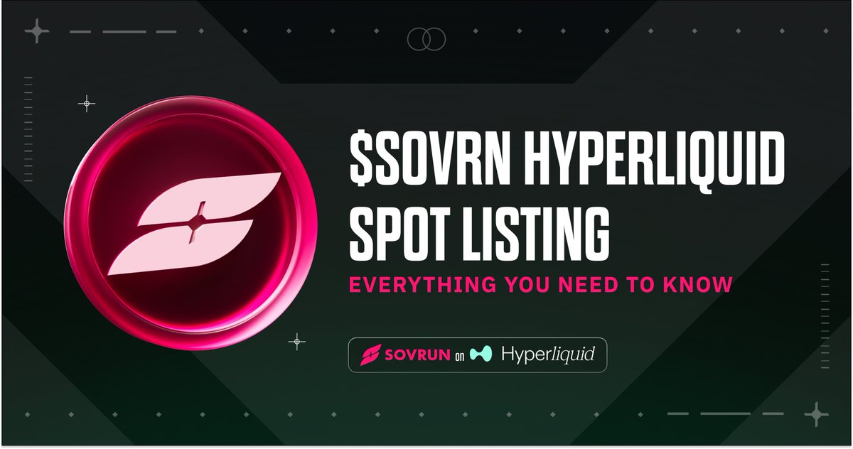 SovrunOfficial's tweet photo. This milestone bridges onchain finance and gaming, fueling deeper liquidity, true player ownership, and a groundbreaking era of interactive entertainment.

Get all the deets here: https://t.co/KhLkDQYVR3 https://t.co/zABsprhcUh
