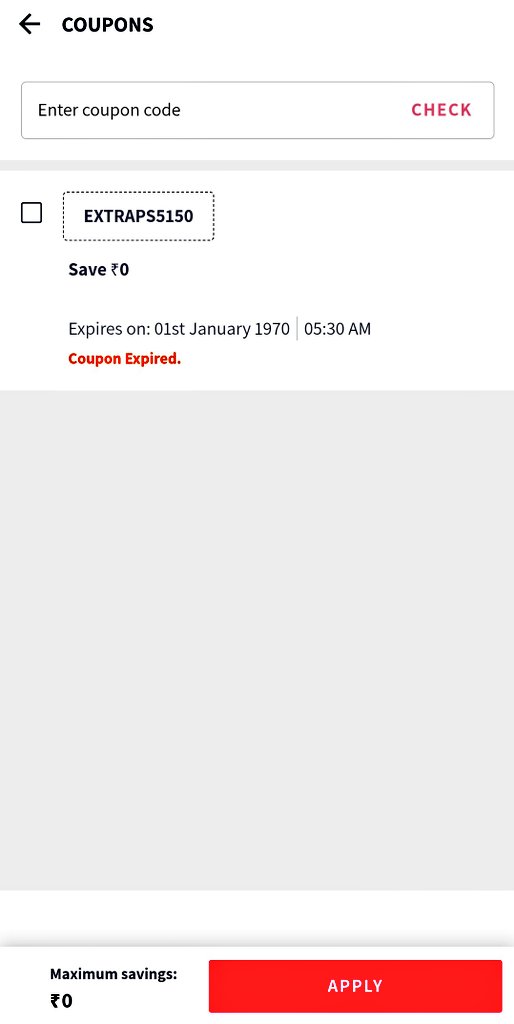 mk13102001's tweet photo. #Myntra Coupon expired in 1970!? https://t.co/LkUN4BLpTS