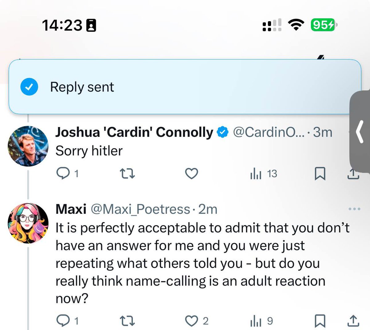 SalvamiraDE's tweet photo. So someone tries to talk to you and tries to understand you and you call them Hit... wow I have no more words for you and if @jogo supports this behavior I am pretty disappointed. https://t.co/ndNed0IaWi