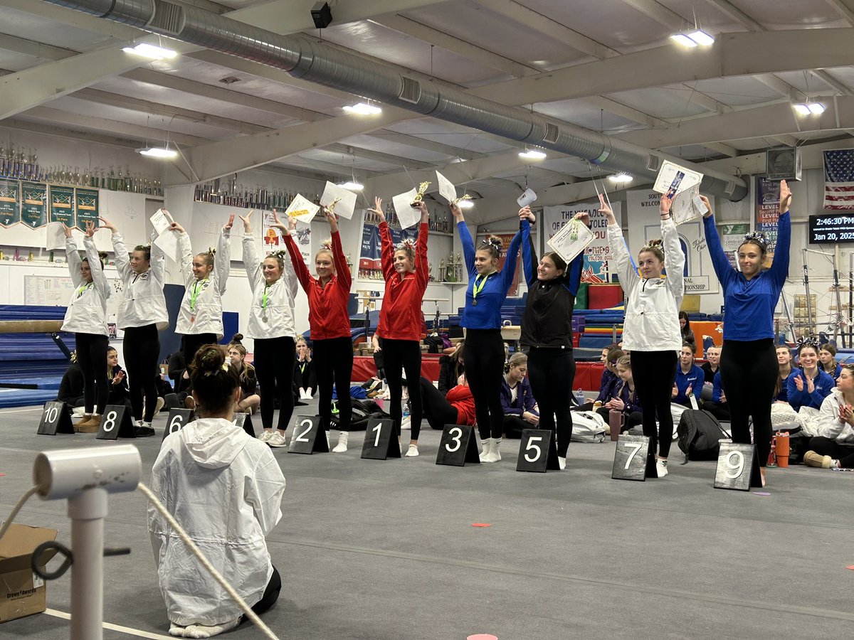 Our Eagle gymnasts took to the floor yesterday at the annual Noah’s Ninja’s Invite. They had an amazing meet! Mya took 1st AA, UB. Brooke took 1st on Floor and 2nd in the AA and V. Let’s keep this momentum moving into the end of the season!