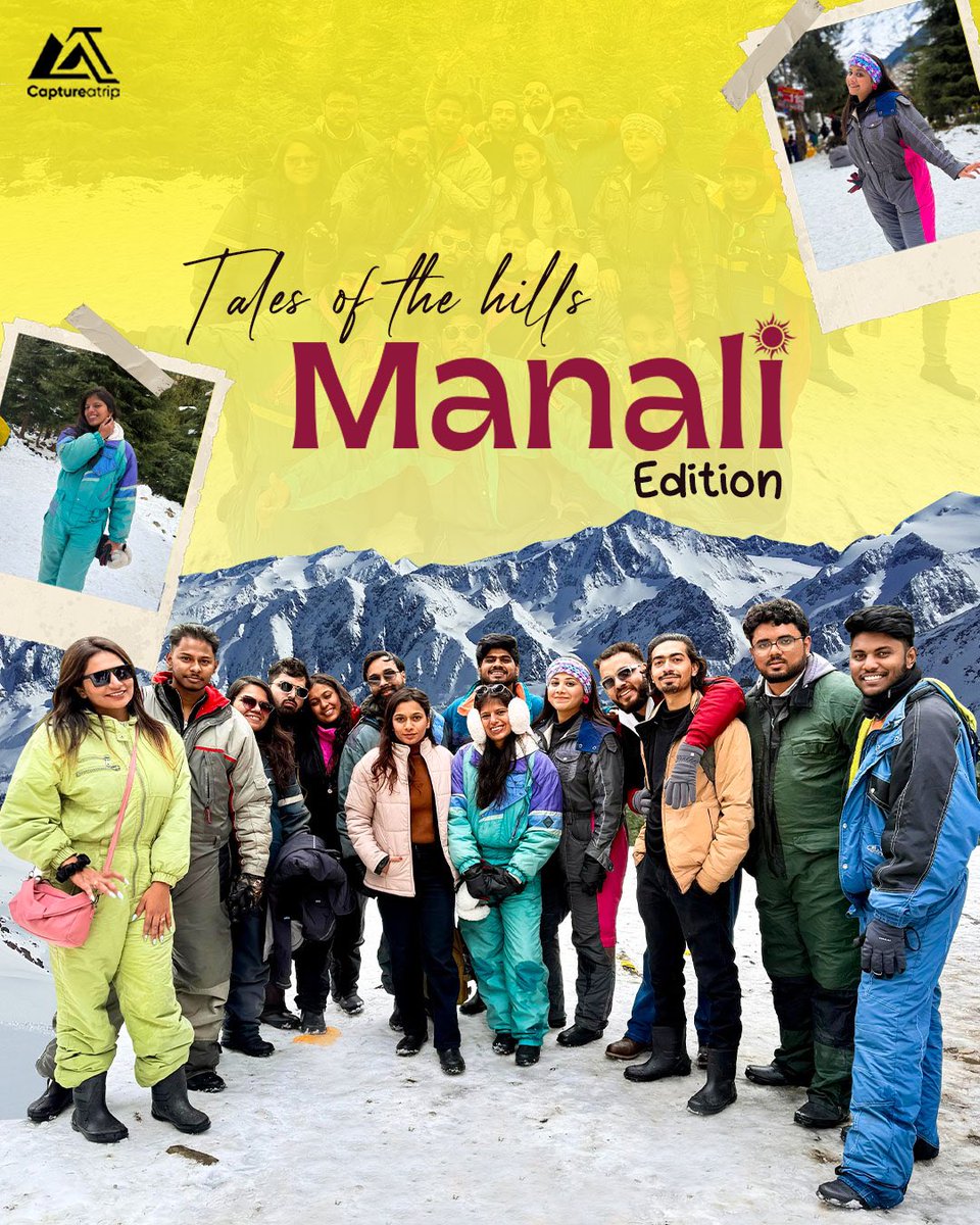 captureatrip's tweet photo. Planning a getaway? 👀

Let Manali’s snowy peaks and cozy vibes be your perfect escape 🤭✨

Join our fun community departures: 
➡️ 24th January 
➡️ 30th January
➡️ 06th February 
➡️ 13th February https://t.co/nOrhexqpL2