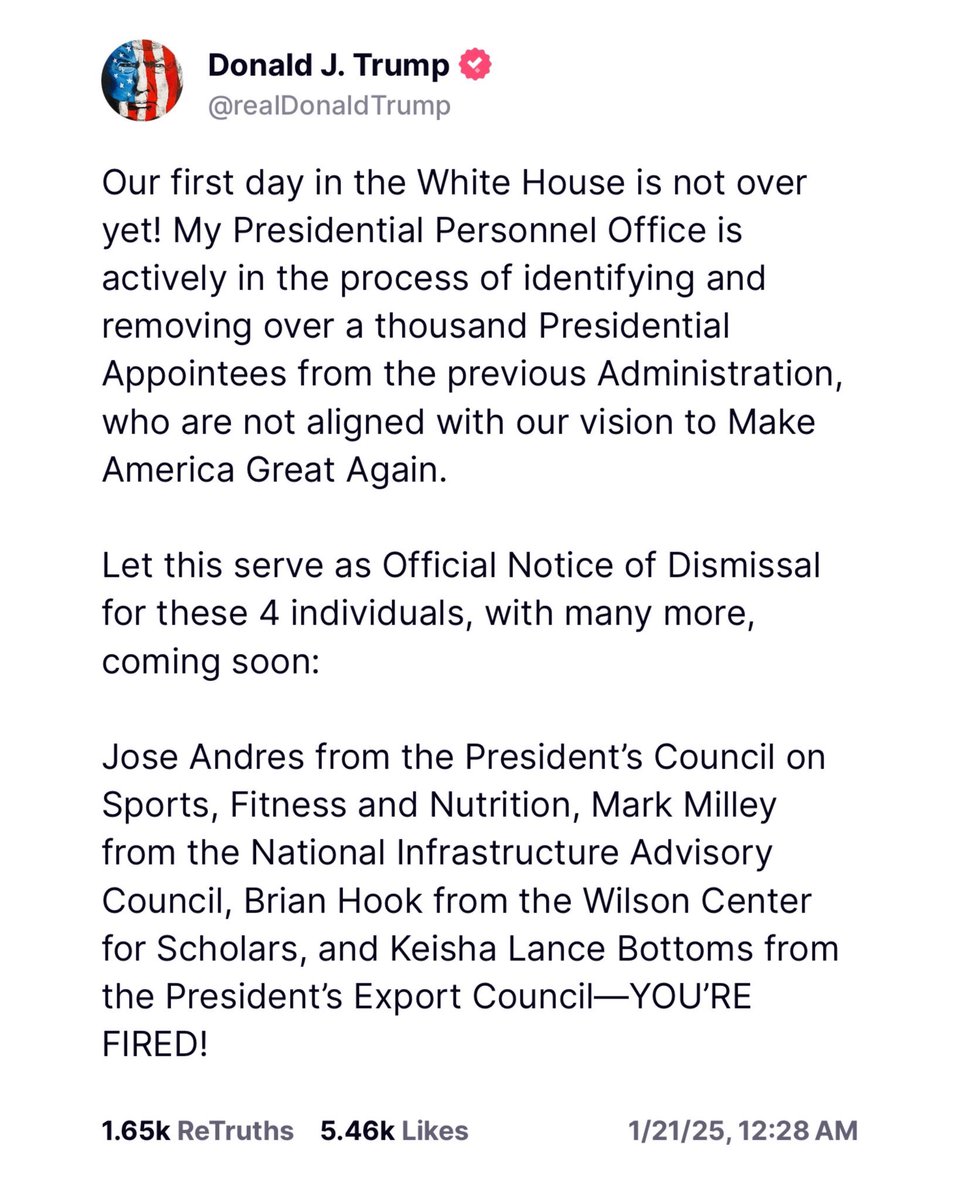 Former Atlanta Mayor Keisha Lance Bottoms was 1 of 4 Biden appointees “fired” by Pres. Trump Monday because she doesn’t align with the MAGA vision.