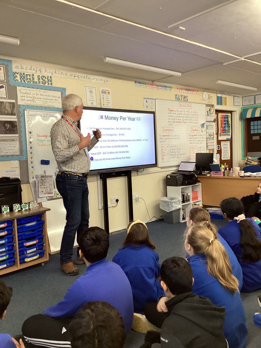 LJS6WJ's tweet photo. 6WJ found our inspiring talk by Nigel Vardy really interesting. We learnt lots of facts and statistics which will help us to write balanced arguments as to whether people should be allowed to climb Mount Everest. https://t.co/LUv5wBFfmr
