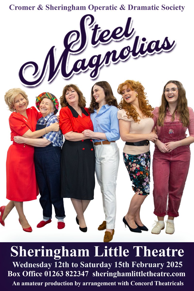 SheringhamLT's tweet photo. Who's excited for Steel Magnolias next week?! Don't miss out - tickets are available on our website or call our box office on 01263 822347 🎟🎟

#sheringhamlittletheatre #sheringham #theatre #csods #steelmagnolias https://t.co/EwGKvSC31v