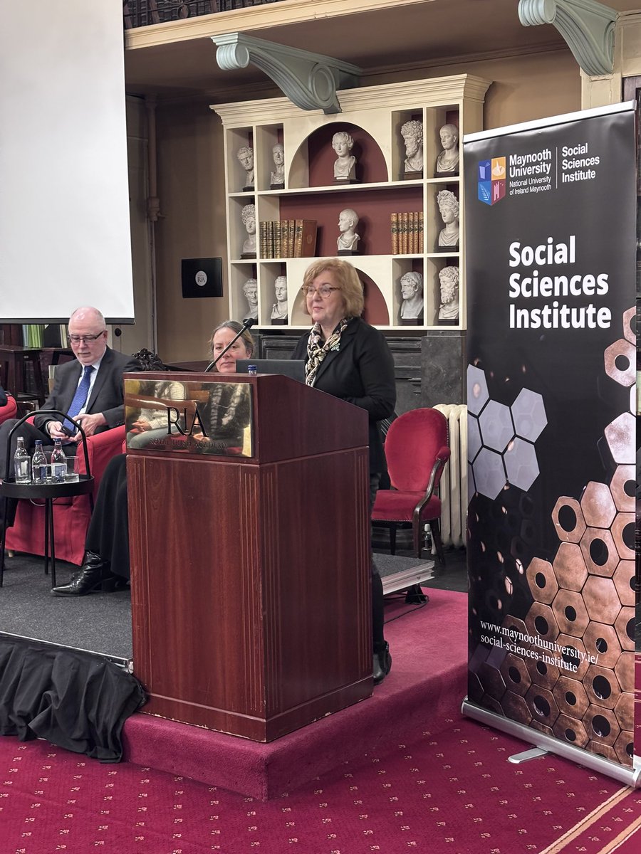 MU__SSI's tweet photo. Mary Doyle @RIAdawson gives her conclusion and notes that a recording will be available on the RIA webpage and that a recent paper published with Seán Ó Foghlú and @MarkBoyleGeog along with their new seminar series details are available on the @mu__ssi website #researchforpolicy https://t.co/2Rzki1a2k3