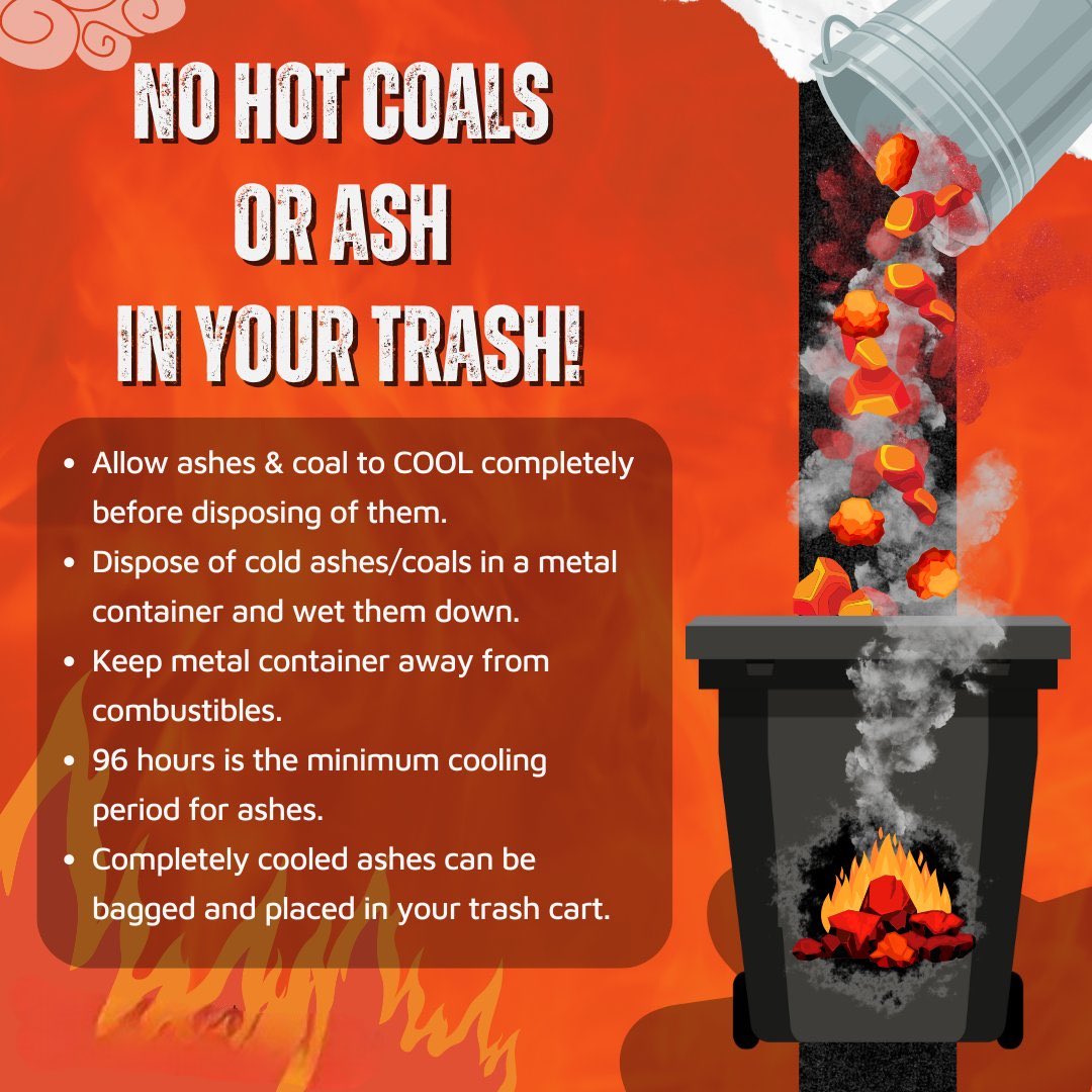Fireplace Ash Safety Reminder !!