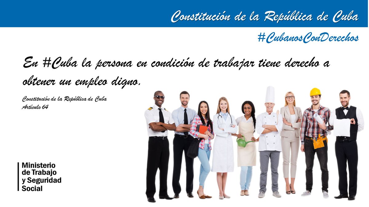 Empleo formal, futuro seguro.
#QueNadieQuedeAtrás #MtssCuba