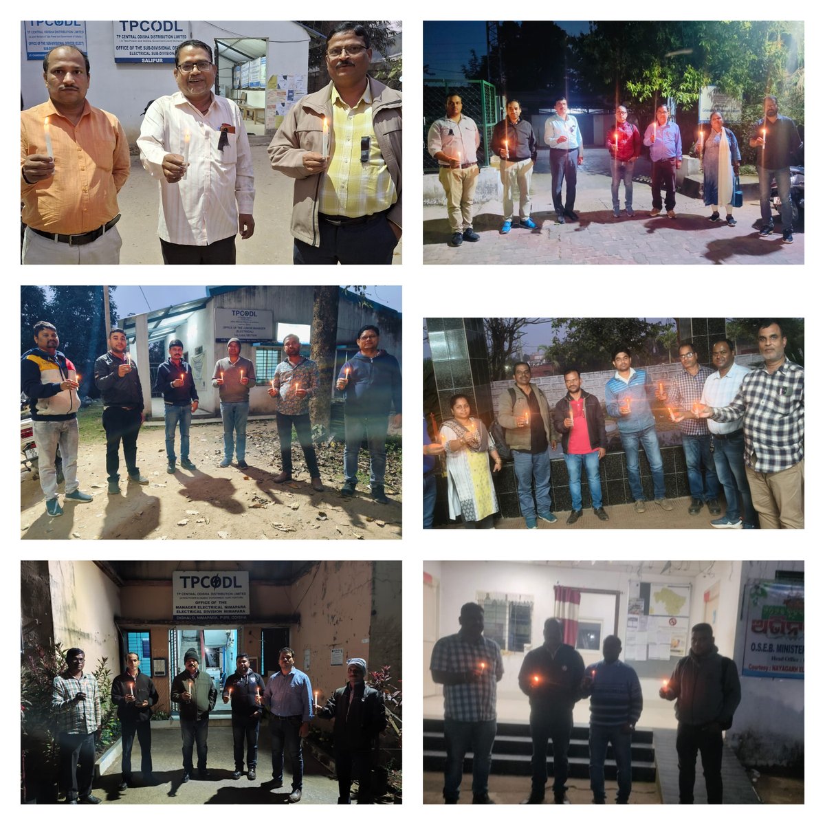 CescoService's tweet photo. #Blackbadges  &amp; #Candlelight protest by OSCR Engineers against blatant violations of #OERC guidelines, vesting orders &amp; employment terms by #TPCODL. Fight against mistreatment,illegal appointments in higher posts,mismanagement pension funds, oppressive tactics of @TataCompanies. https://t.co/834cz1VS6L