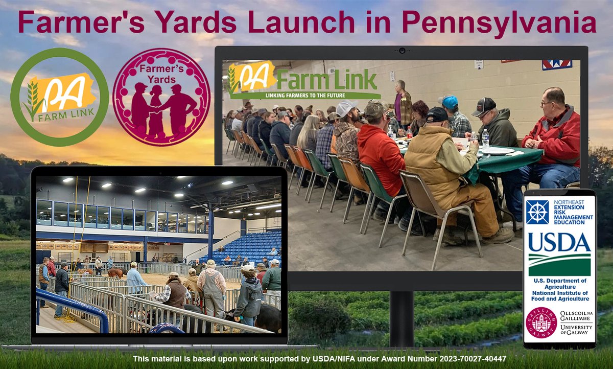 Farmer’s Yards, a social wellbeing initiative for farmers developed by the University of Galway has been launched in the U.S. by Pennsylvania Farm Link, funded by the Northeast Extension Risk Management Education Center at <a href="/UDelaware/">Univ. of Delaware</a> through <a href="/USDA_NIFA/">NIFA</a>🇺🇸🇮🇪
universityofgalway.ie/about-us/news-…