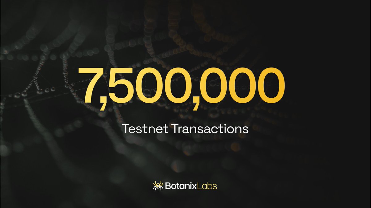 The Aragog Testnet has now surpassed 7,500,000 transactions! 🎉