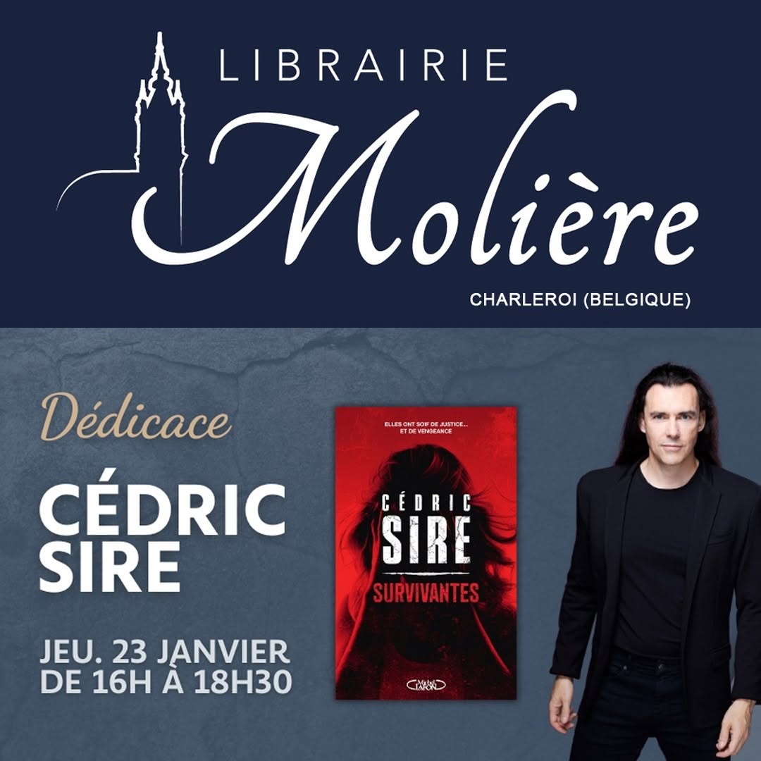 Prochaine rencontre 👉 à la librairie Molière de Charleroi, jeudi 23 janvier à partir de 16h. #survivantes #thriller #belgique #crime #rencontre