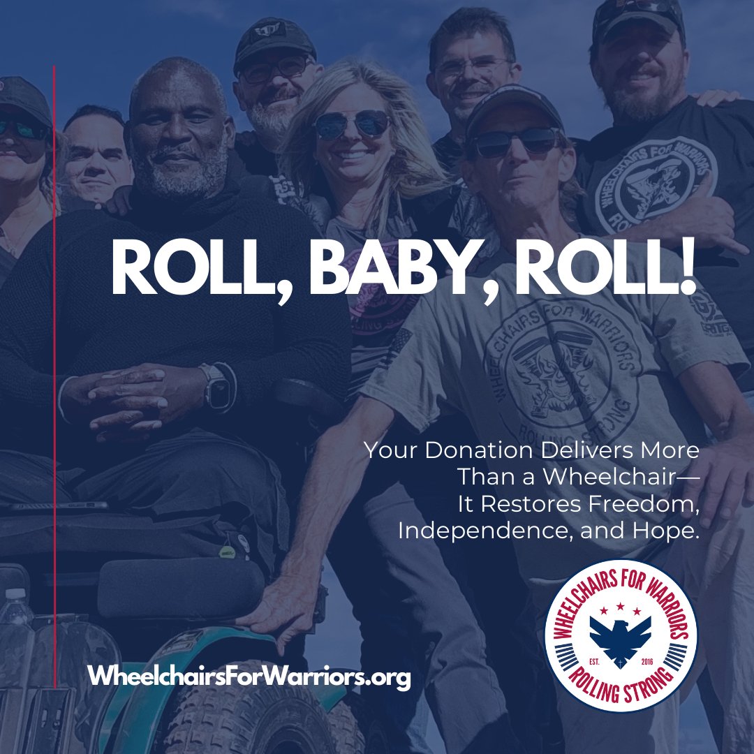 A new chapter for our nation has begun, but 20 warriors still wait for custom-fit wheelchairs—lifelines to freedom. No hero should be left behind.

💙 Donate today: WheelchairsForWarriors.org/ways-to-donate

#RollBabyRoll #WheelchairsForWarriors #MobilityIsFreedom