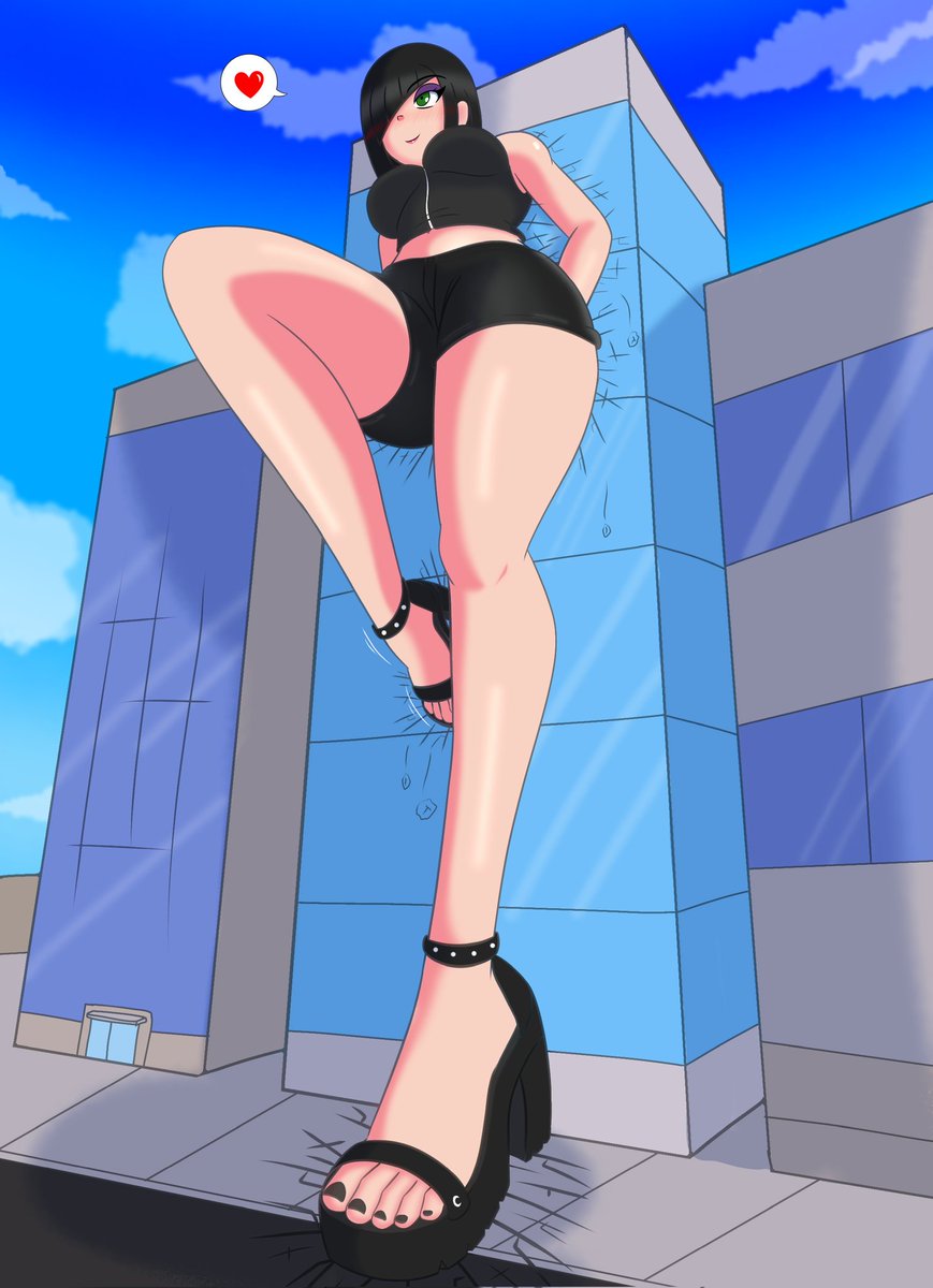 "New Style"
New year, new me~ A little change of style for this new year
(I still have a hard time with that leg angle xd)

#SizeTwiter #Macrophile #giantess