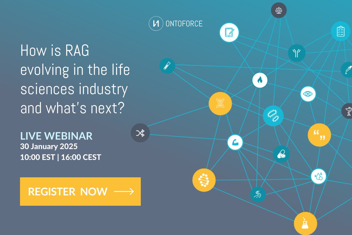 👉 Join us on the 30th of January for a live webinar where we'll explore the progress made in integrating LLMs with knowledge platforms (such as RAG) and how these technologies are evolving to meet industry needs. 

➡️ Register now: ontoforce.com/webinar/beyond…