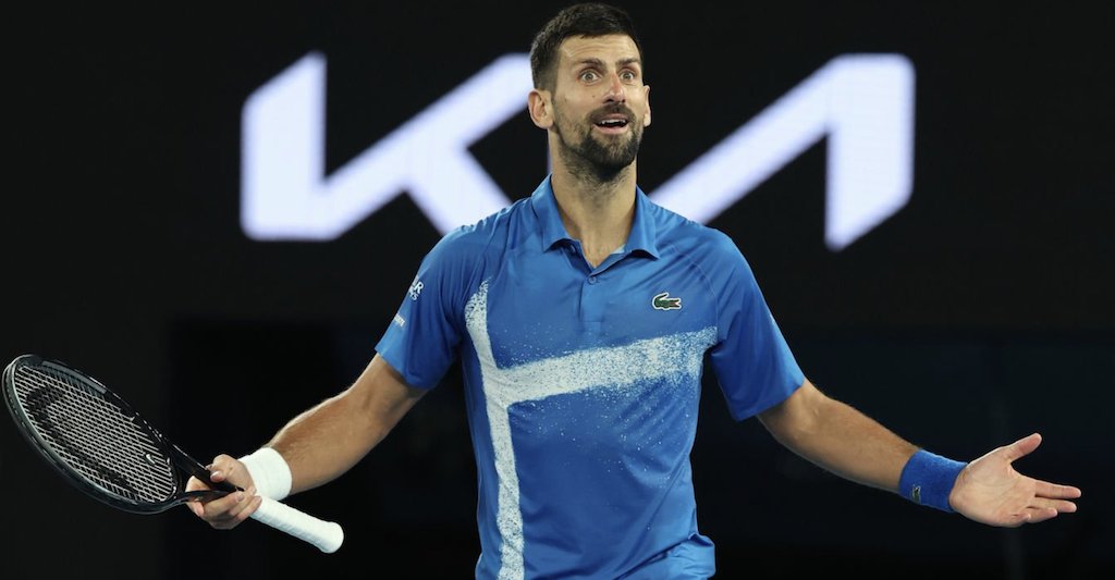 Greatest of All Time. 

10-time champion Novak Djokovic goes vintage mode to beat Carlos Alcaraz 4-6, 6-4, 6-3, 6-4 and reach a 12th #AusOpen semifinal. What a win.

50 (!) Grand Slam semifinals.

He will face #2 Alexander Zverev on Friday.