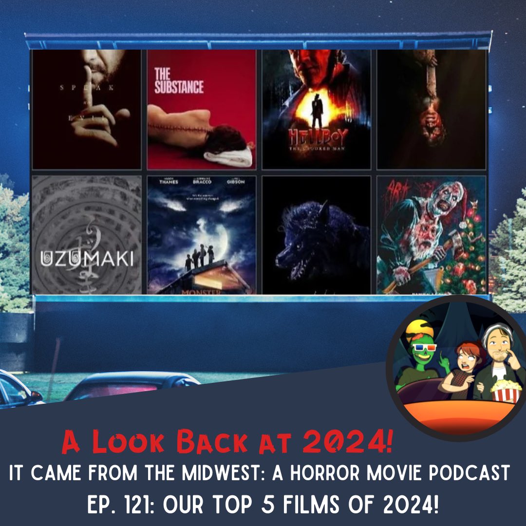 ICFTMPodcast's tweet photo. BRAND NEW EPISODE DROP!
We are counting down our top 5 horror properties of 2024! Check out the links below to subscribe!

#mutantfam #horrormovies #horror #top5 #bestof2024

Subscribe! https://t.co/KkyFSlRStG https://t.co/JE0gzeWgFZ