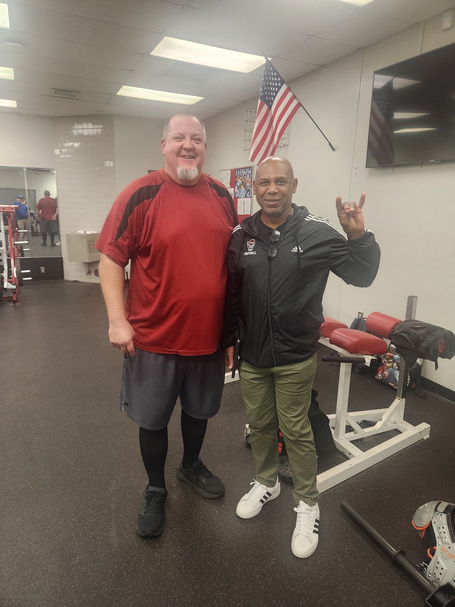 Appreciate coach Joker, NC state football, for stopping by South Broward to check out some of our players. <a href="/jokerphillips/">Joker Phillips</a> <a href="/NStatefootball/">NCStatefootball</a>