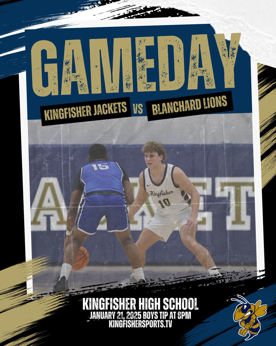 Boys have won 3 straight and are looking to extend that tonight vs. Blanchard. 

‼️GameDay‼️

🏀 Yellowjackets v. Blanchard Lions
🏟️ Kingfisher High School 
⏰ 8 pm
💻kingfishersports.tv